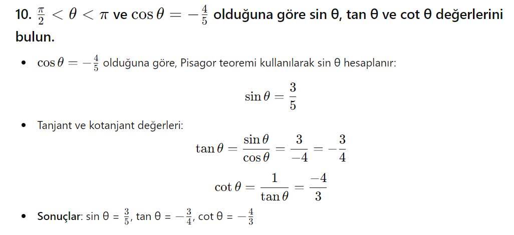 11. Sınıf Matematik Ders Kitabı Sayfa 49 Cevapları SDR Dikey Yayıncılık 10