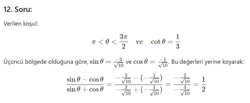 11. Sınıf Matematik Ders Kitabı Sayfa 49-50-51 Cevapları SDR Dikey Yayıncılık 12