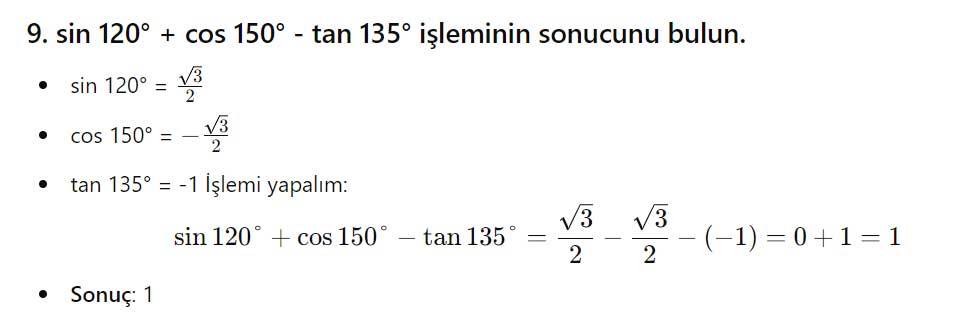 11. Sınıf Matematik Ders Kitabı Sayfa 49 Cevapları SDR Dikey Yayıncılık 9