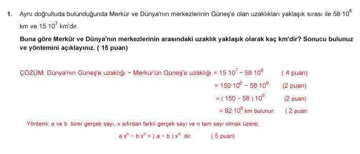 9. Sınıf Matematik Dersi 1. Dönem 1. Yazılı Soruları 2024-2025 1