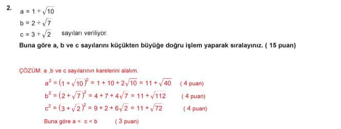 9. Sınıf Matematik Dersi 1. Dönem 1. Yazılı Soruları 2024-2025 2