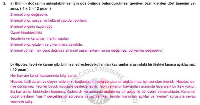 9. Sınıf Biyoloji Dersi 1. Dönem 1. Yazılı Soruları 2024-2025 2