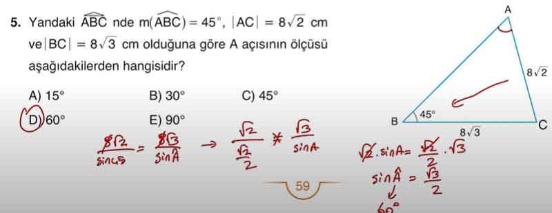 11. Sınıf Matematik Ders Kitabı Sayfa 59-60 Cevapları SDR Dikey Yayıncılık 5