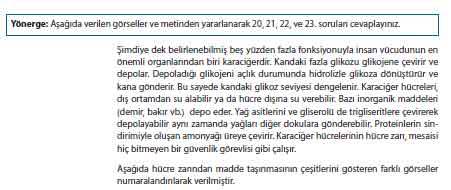 9. Sınıf Biyoloji Ders Kitabı 2. Tema Ölçme ve Değerlendirme Soruları ve Cevapları Meb Yayınları 8