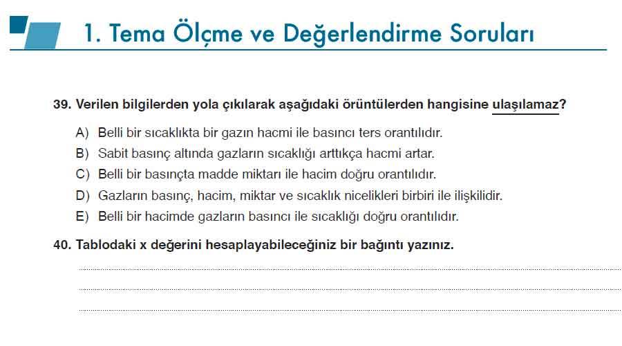 10. Sınıf Kimya Ders Kitabı Sayfa 116-147 Cevapları Meb Yayınları 16