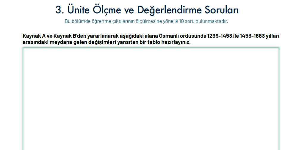 10. Sınıf Tarih Ders Kitabı Sayfa 305-309 Cevapları Meb Yayınları 3
