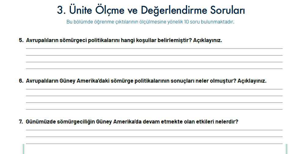 10. Sınıf Tarih Ders Kitabı Sayfa 305-309 Cevapları Meb Yayınları 4