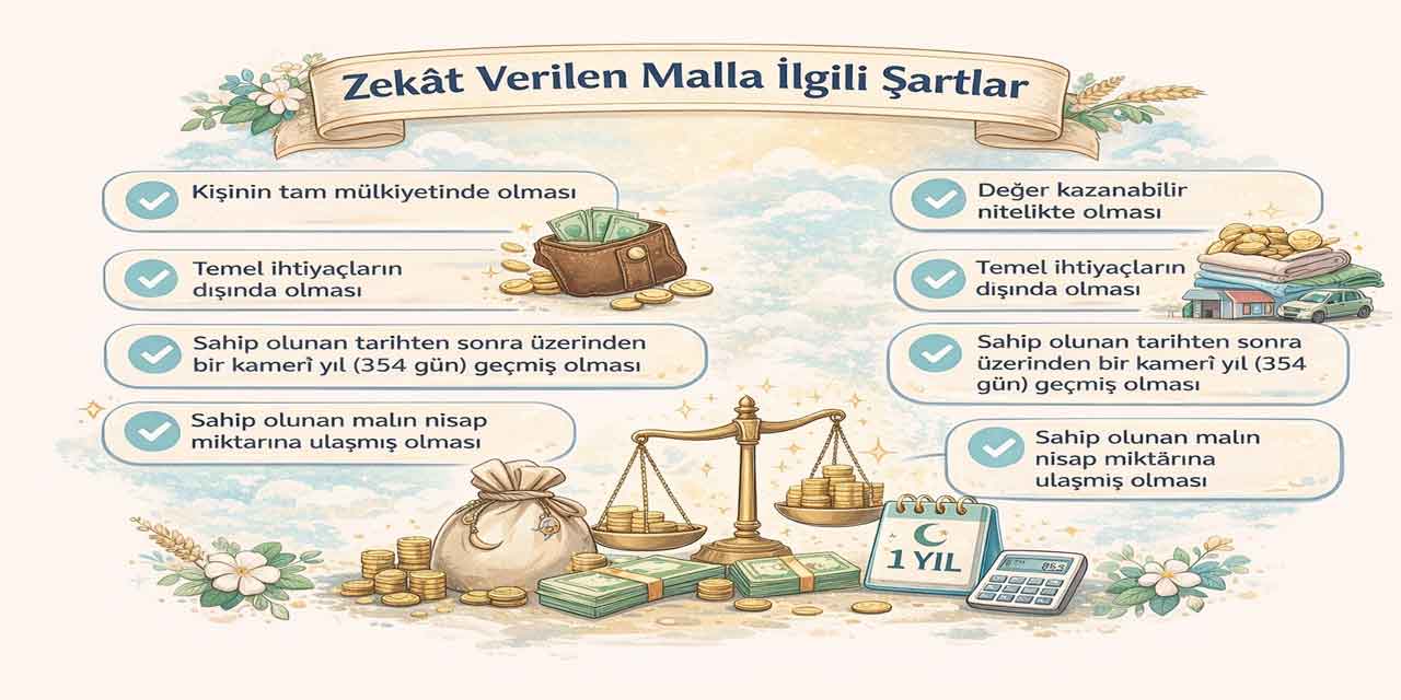 Zekât Verilen Malla İlgili Şartlar Nelerdir?