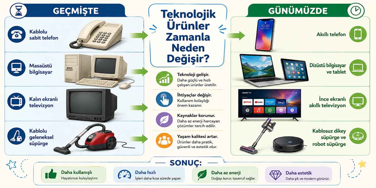 Kullandığımız teknolojik ürünlerin tasarım ve özelliklerinin zamanla değişmesi hakkında ne düşünüyorsunuz?