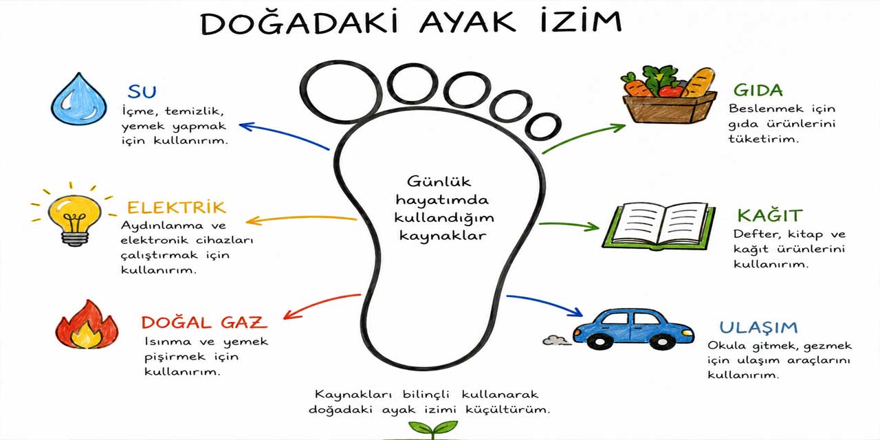 Doğadaki ayak izinizi incelediğinizde hangi kaynakları kullandığınızı görüyorsunuz?