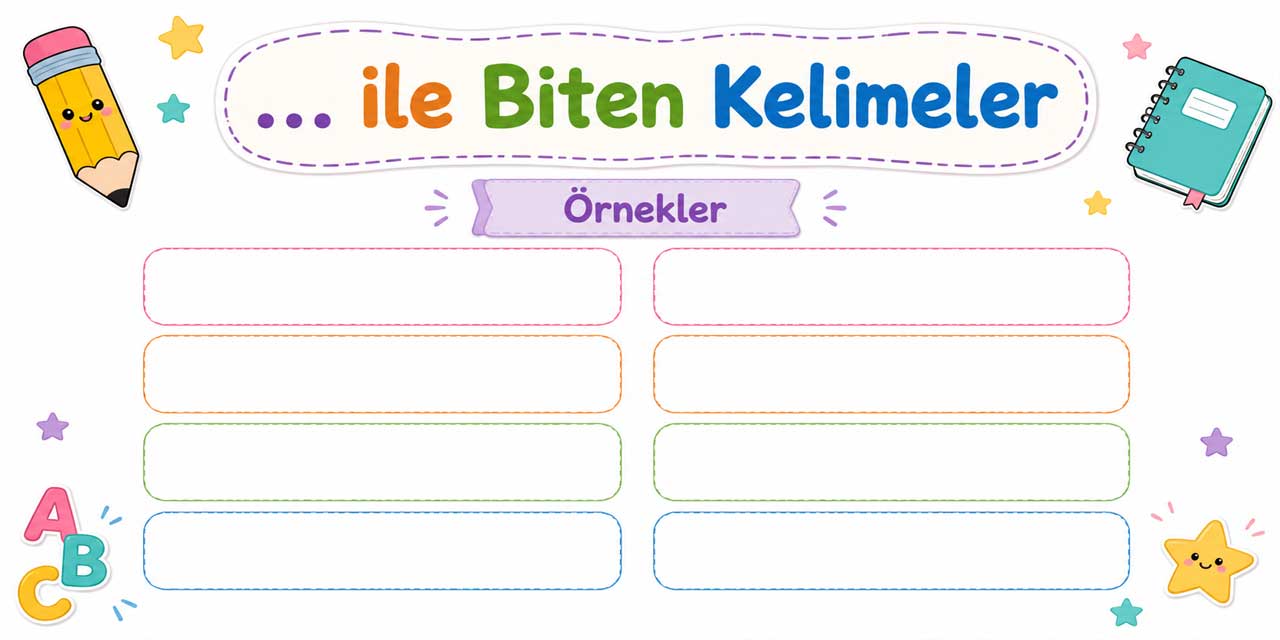 Ze ile Biten Kelimeler Nelerdir?
