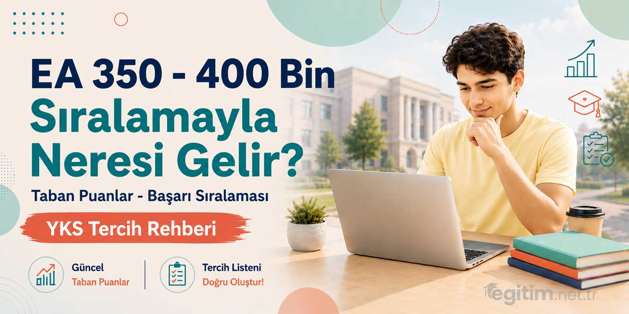 2026 YKS’de 350 - 400 Bin EA Sıralamasıyla Tercih Edilebilecek Bölümler
