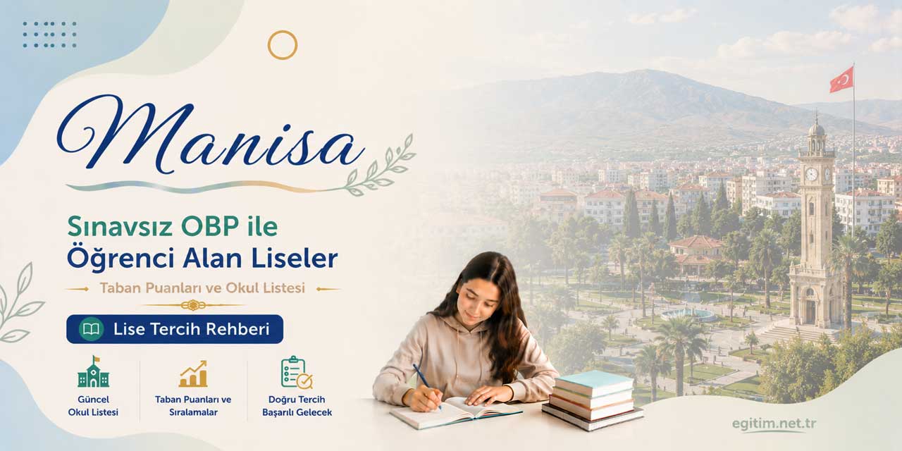 Manisa Sınavsız Öğrenci Alan Liseler OBP Taban Puanları 2026