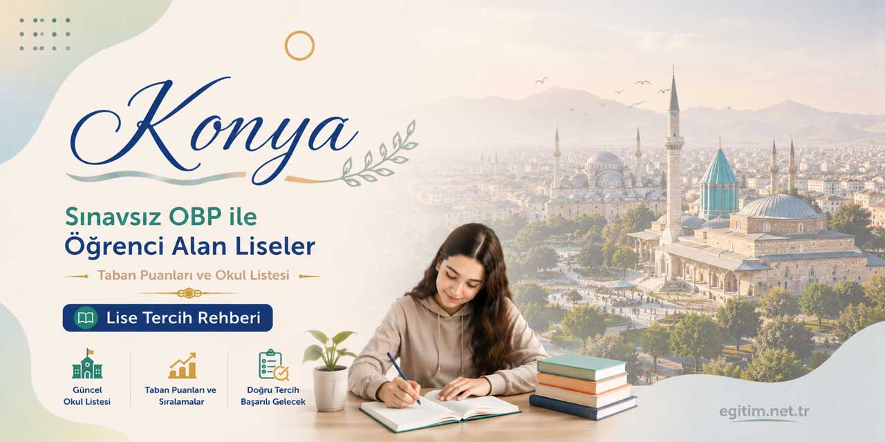 Konya Sınavsız Öğrenci Alan Liseler OBP Taban Puanları 2026