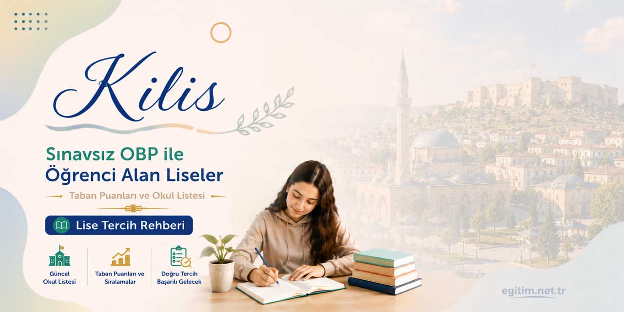 Kilis Sınavsız Öğrenci Alan Liseler OBP Taban Puanları 2026