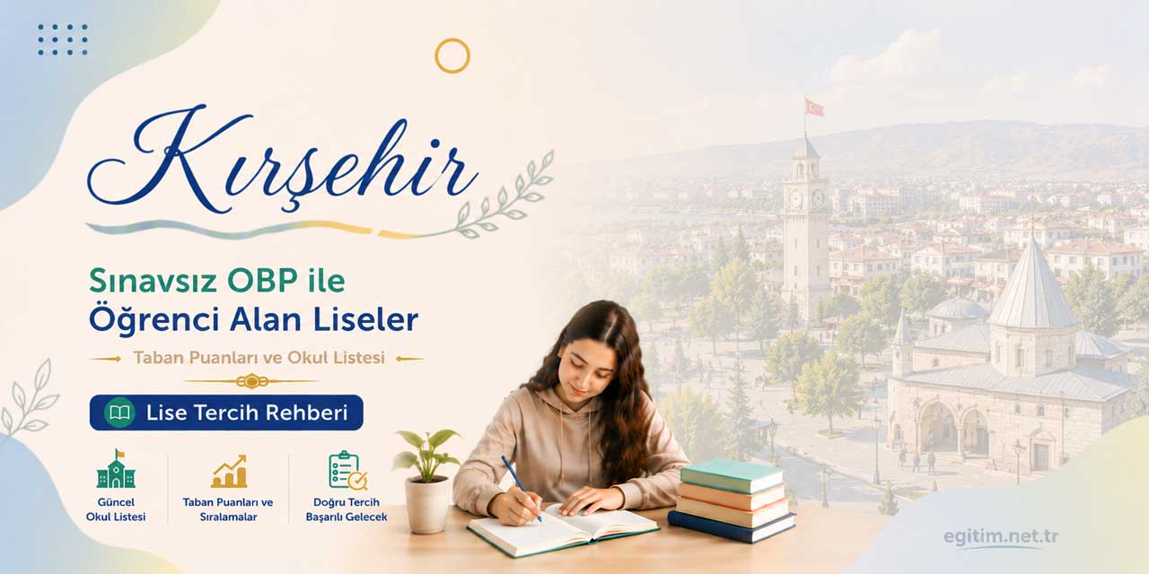 Kırşehir Sınavsız Öğrenci Alan Liseler OBP Taban Puanları 2026