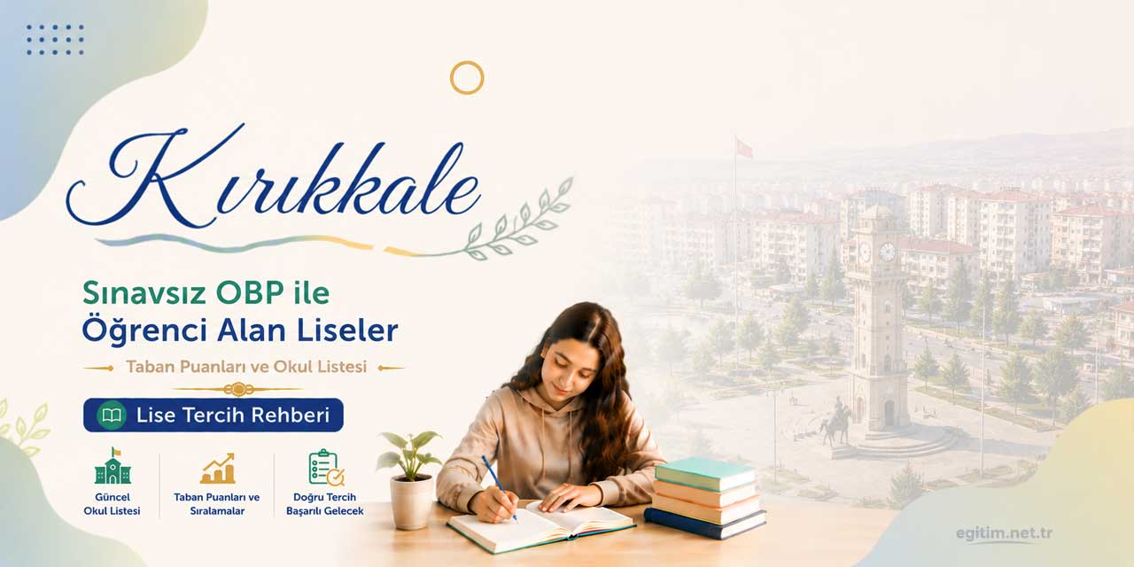 Kırıkkale Sınavsız Öğrenci Alan Liseler OBP Taban Puanları 2026