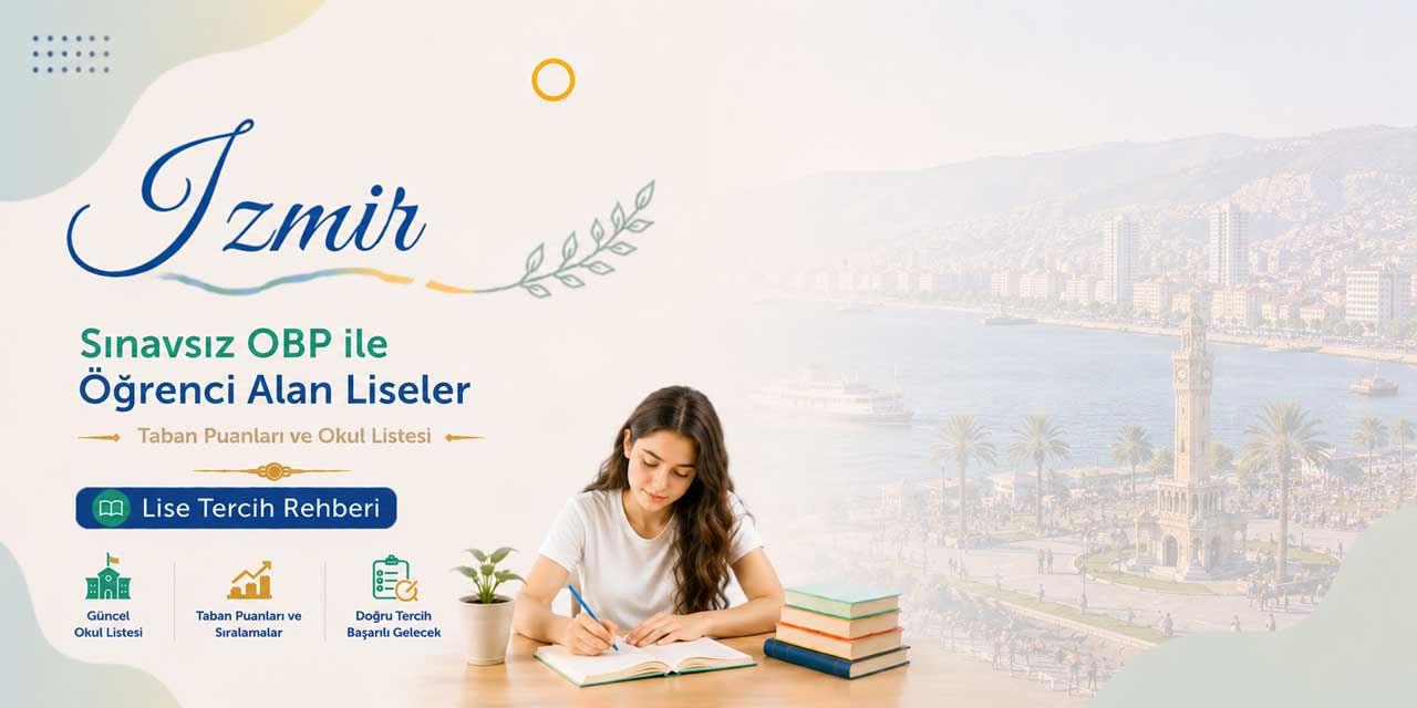 İzmir Sınavsız Öğrenci Alan Liseler OBP Taban Puanları 2026
