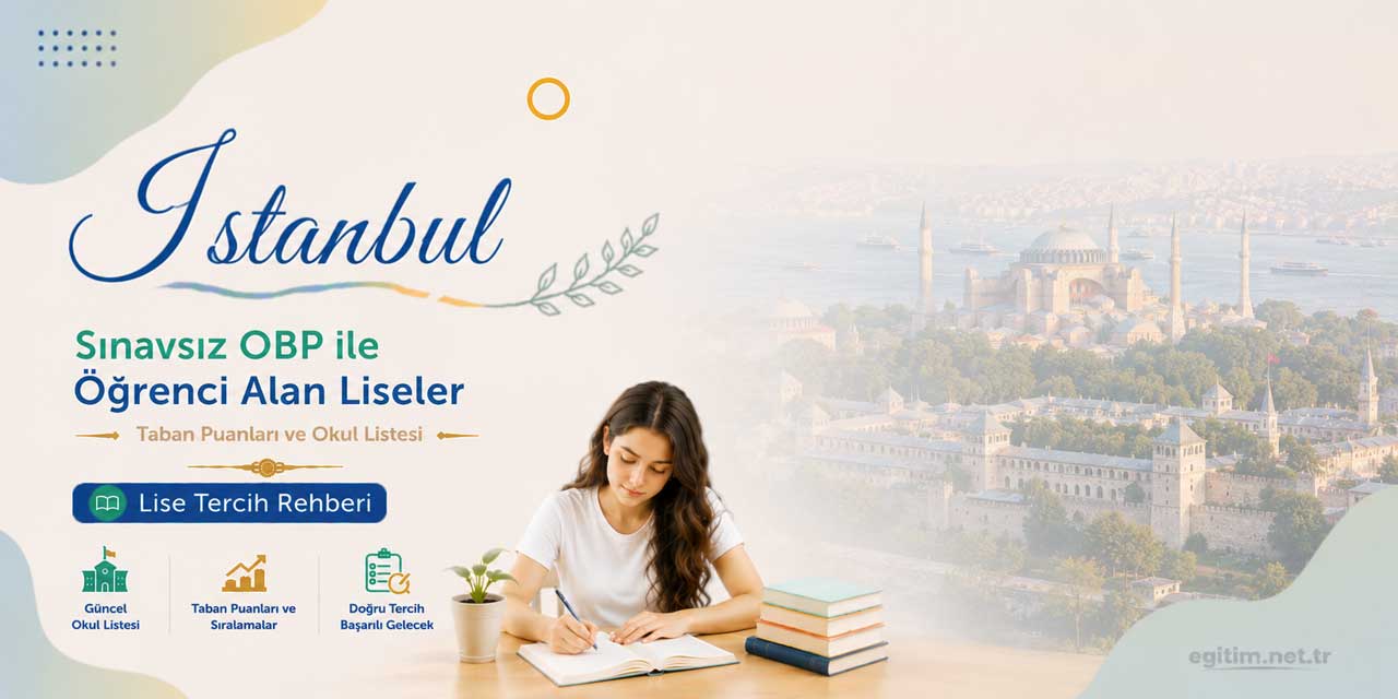 İstanbul Sınavsız Öğrenci Alan Liseler OBP Taban Puanları 2026