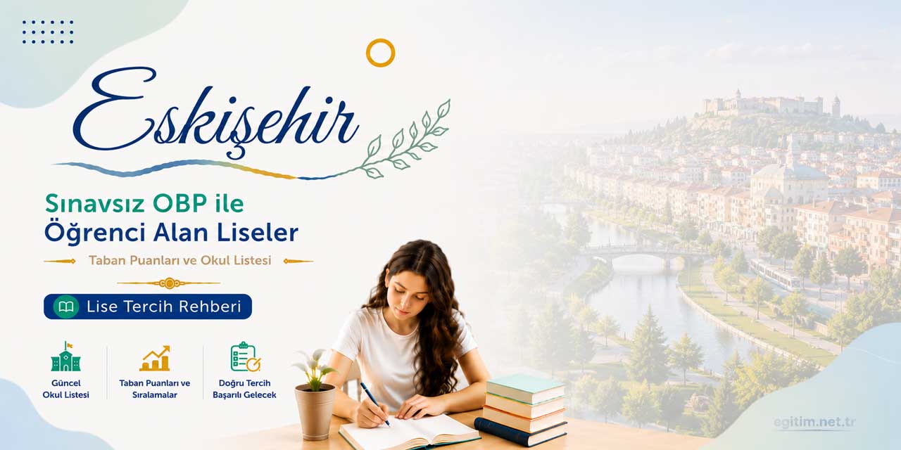 Eskişehir Sınavsız Öğrenci Alan Liseler OBP Taban Puanları 2026