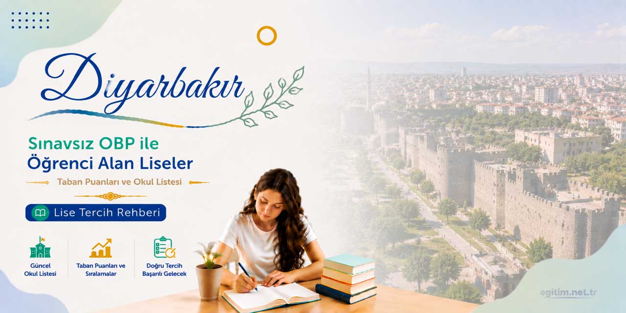 Diyarbakır Sınavsız Öğrenci Alan Liseler OBP Taban Puanları 2026