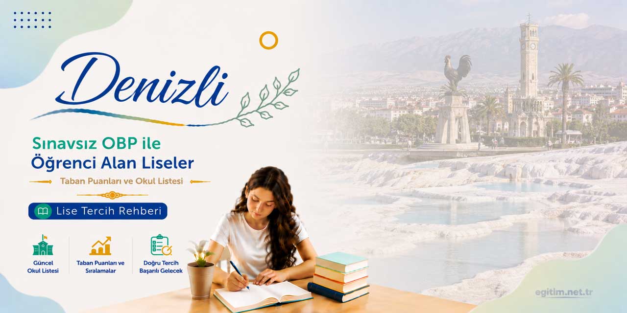 Denizli Sınavsız Öğrenci Alan Liseler OBP Taban Puanları 2026