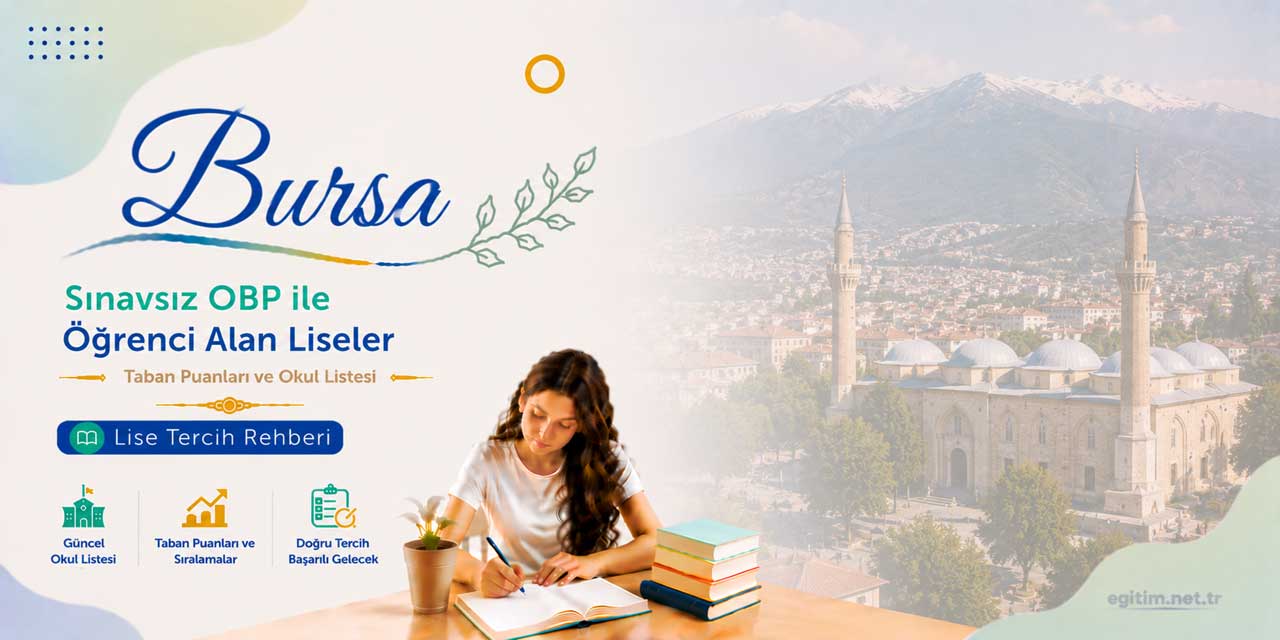 Bursa Sınavsız Öğrenci Alan Liseler OBP Taban Puanları 2026