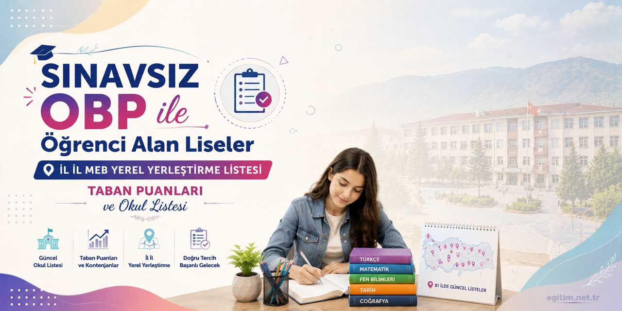 Sınavsız OBP İle Öğrenci Alan Lise Taban Puanları 2026