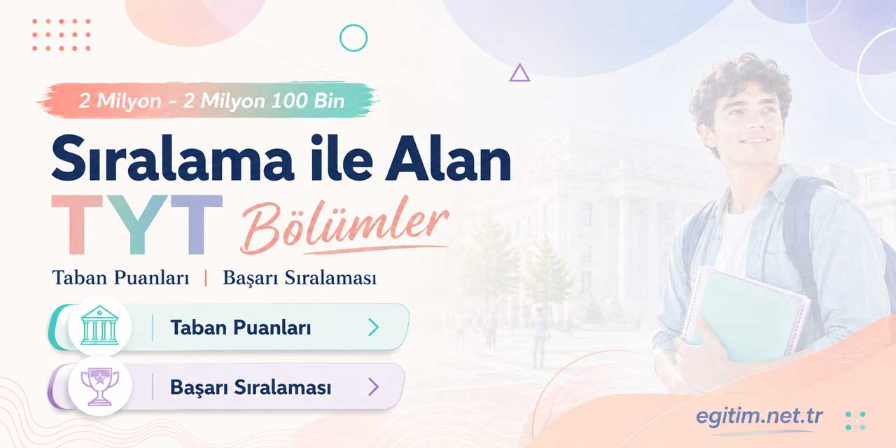 TYT’de 2-2,1 Milyon Aralığında 115 Program: Devlet Seçenekleri Artıyor