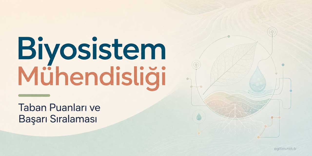 Biyosistem Mühendisliği 2026 Taban Puanları ve Başarı Sıralamaları