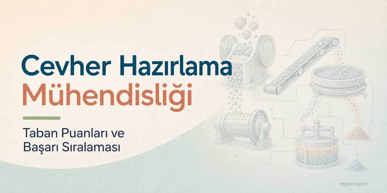 Cevher Hazırlama Mühendisliği 2026 Taban Puanları ve Başarı Sıralamaları