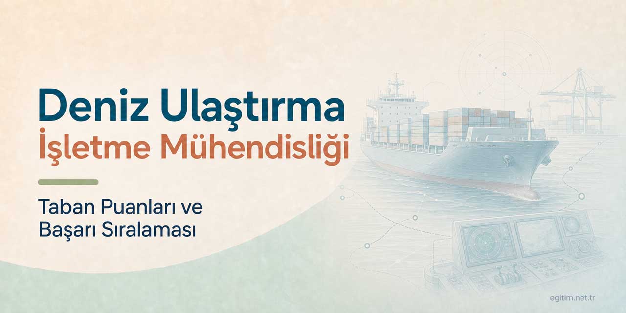 Deniz Ulaştırma İşletme Mühendisliği 2026 Taban Puanları ve Sıralamaları