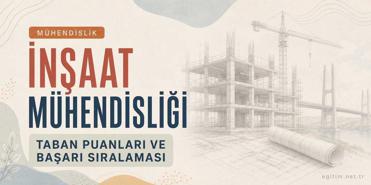 İnşaat Mühendisliği 2026 Taban Puanları ve Başarı Sıralamaları