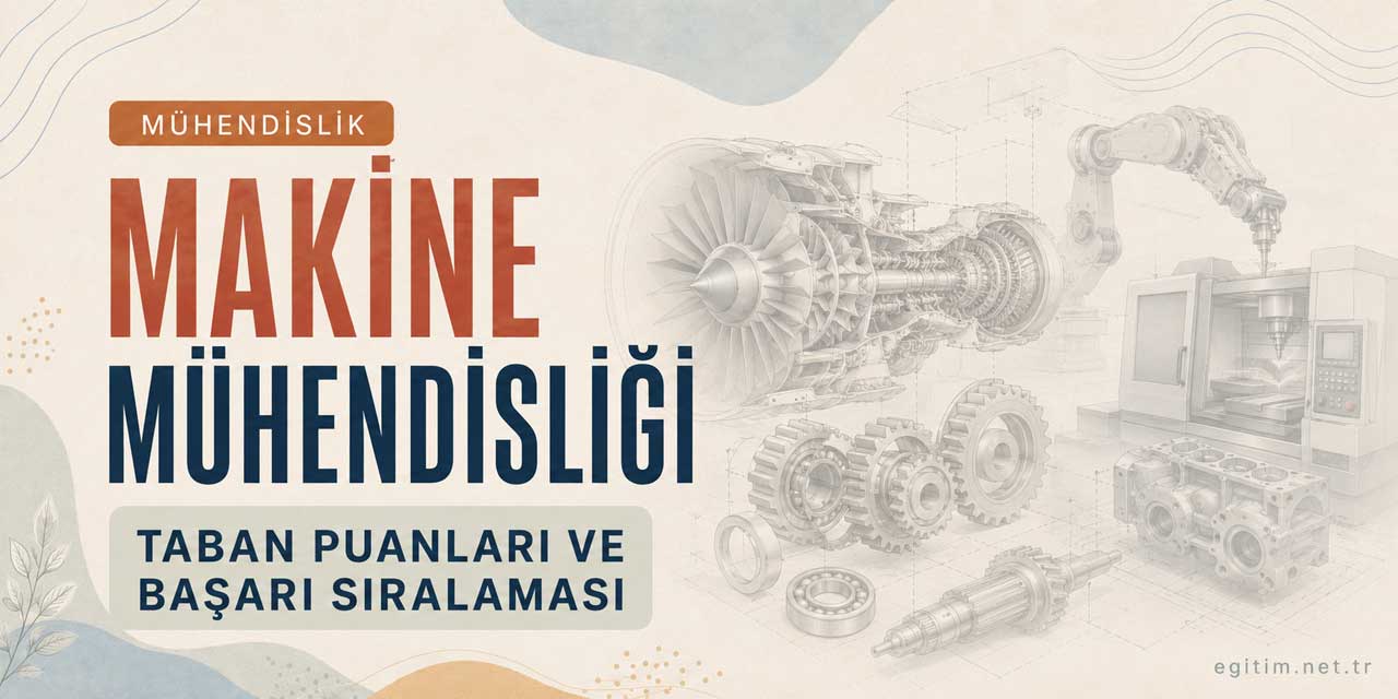Makine Mühendisliği 2026 Taban Puanları ve Başarı Sıralamaları