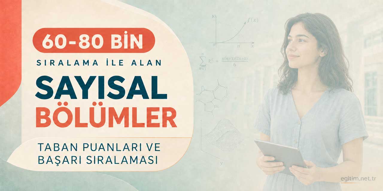 60-80 Bin Sıralama ile Alan Sayısal Bölümler 2026