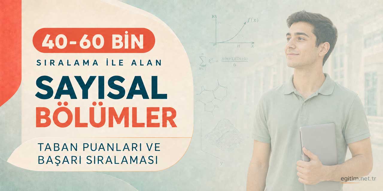 40-60 Bin Sıralama ile Alan Sayısal Bölümler 2026
