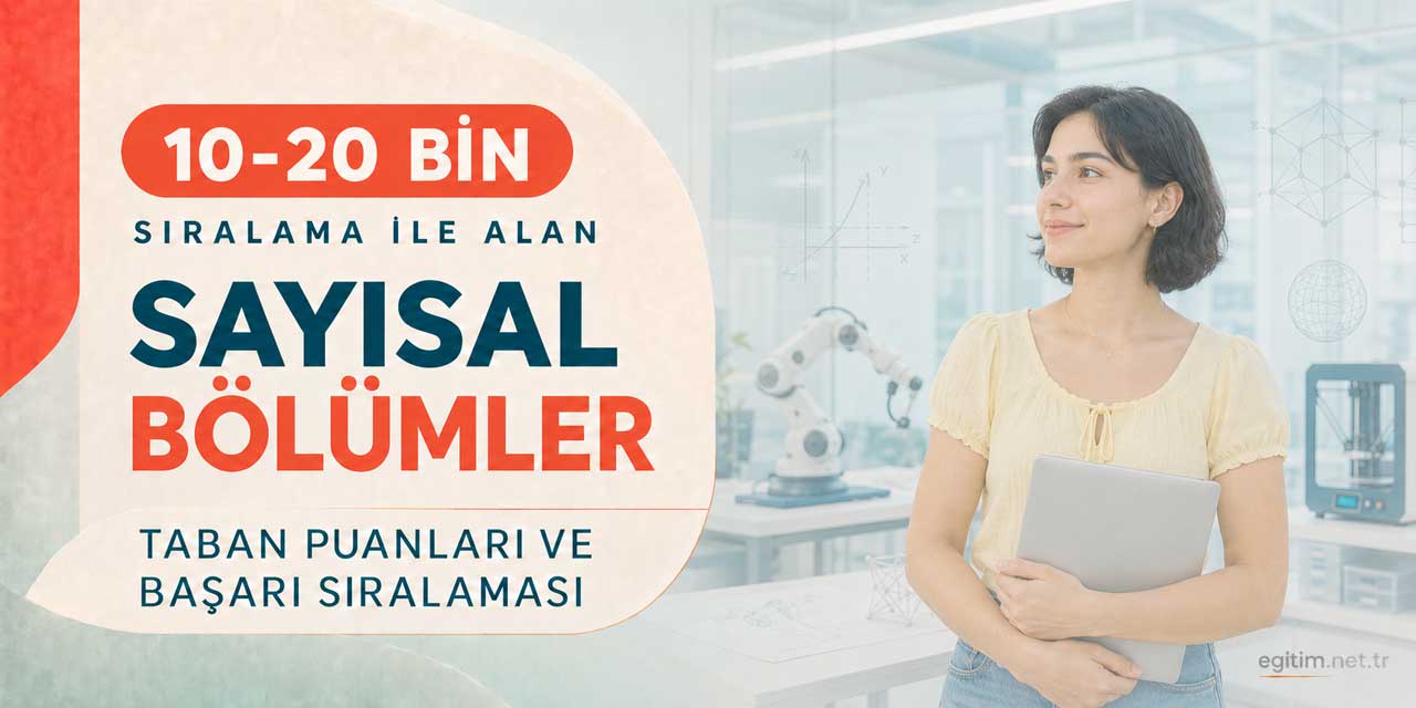 10-20 Bin Sıralama ile Alan Sayısal Bölümler 2026