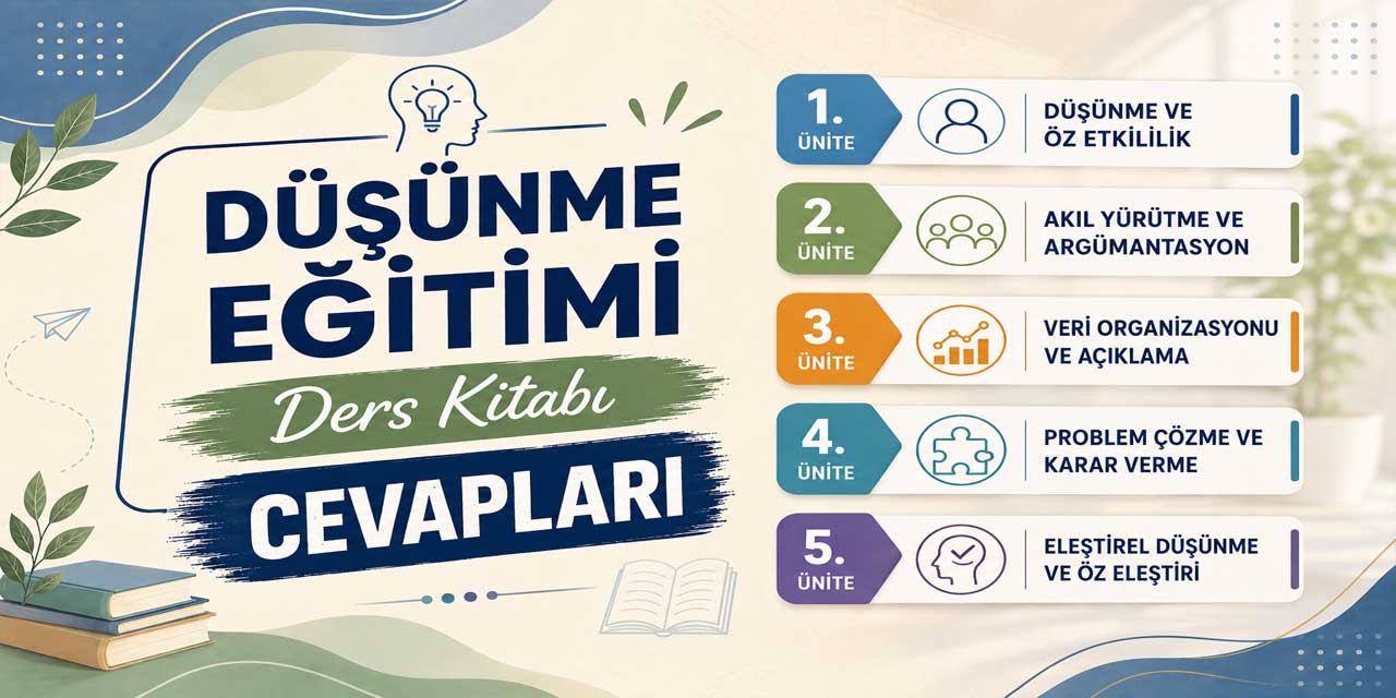 9. Sınıf Düşünme Eğitimi Ders Kitabı Cevapları MEB Yayınları 2026-2027
