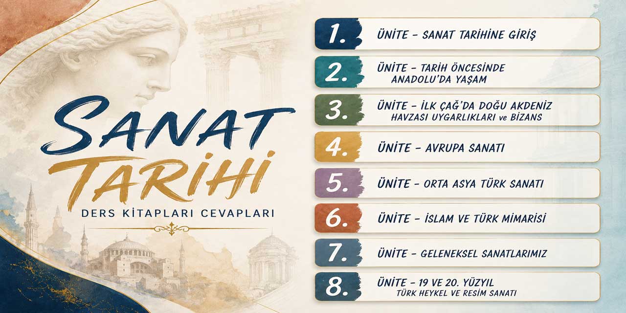Sanat Tarihi Ders Kitabı Cevapları 2026-2027: Tüm Üniteler ve Etkinlikler
