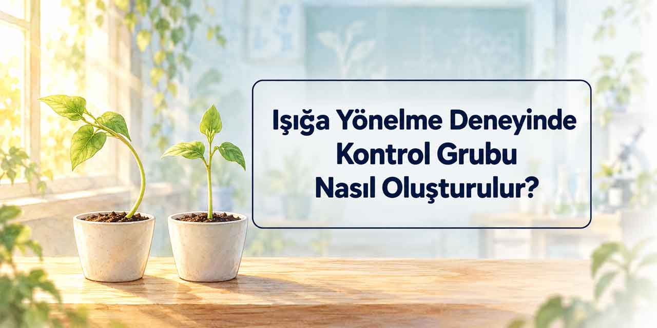Bitkilerde ışığa yönelme deneyinde kontrol grubu nasıl oluşturulur?