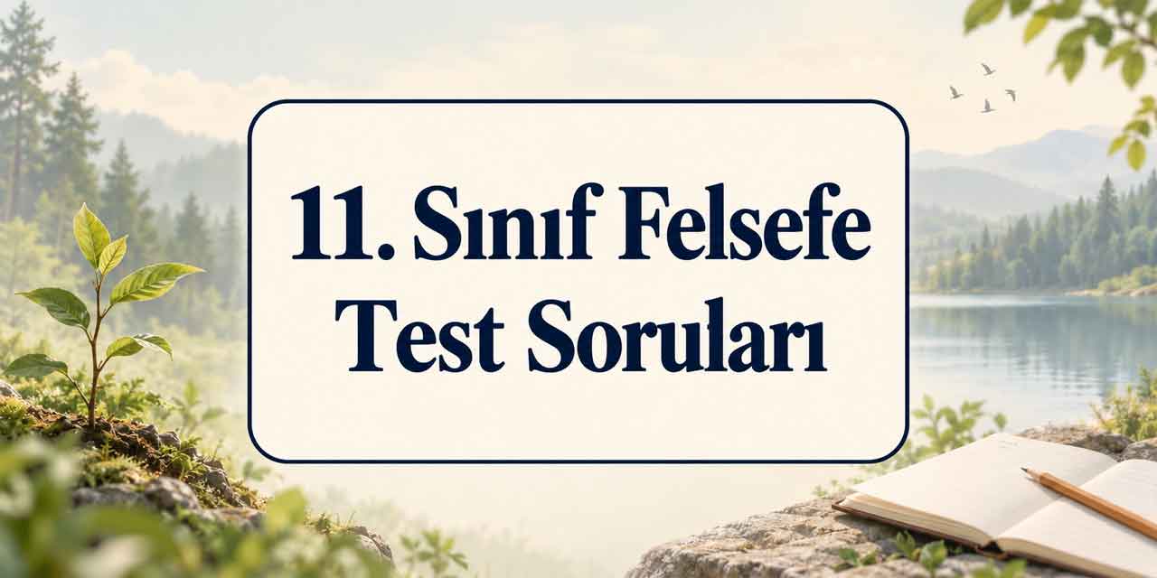 11. Sınıf Felsefe 1. Ünite Test Soruları ve Cevapları