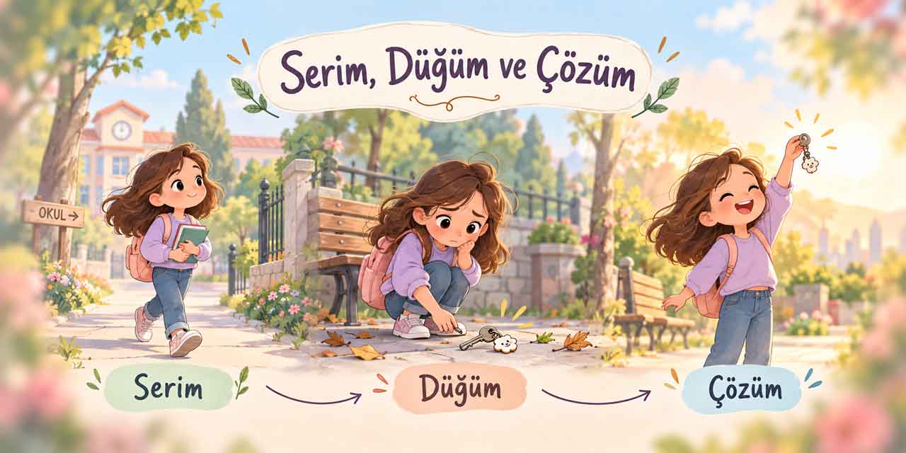 Serim, Düğüm ve Çözüm Nedir? Örnek Hikâye ve Çözümlü Sorular