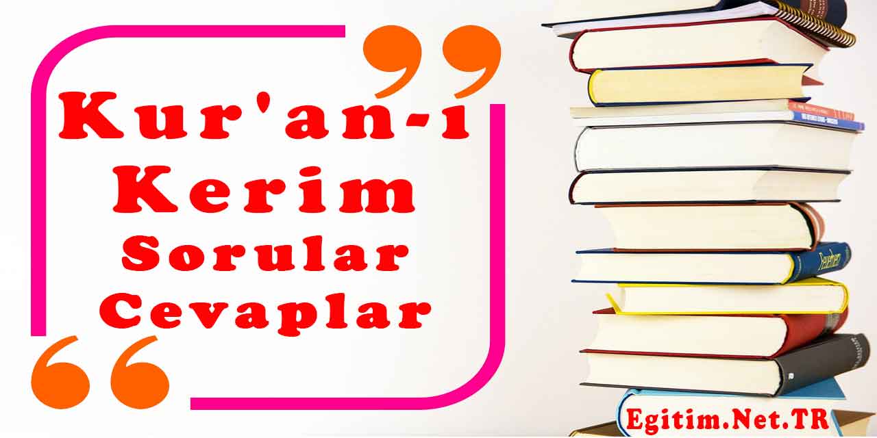 9. Sınıf Kur'an-ı Kerim Ders Kitabı Sayfa 16-17-18-19 Cevapları Meb Yayınları