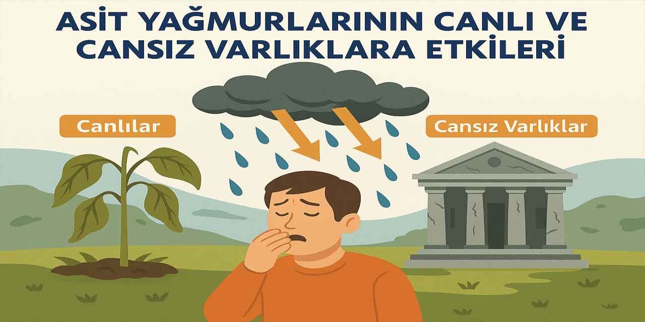 Asit yağmurlarınin canlı ve cansız varlıklara etkisi nelerdir