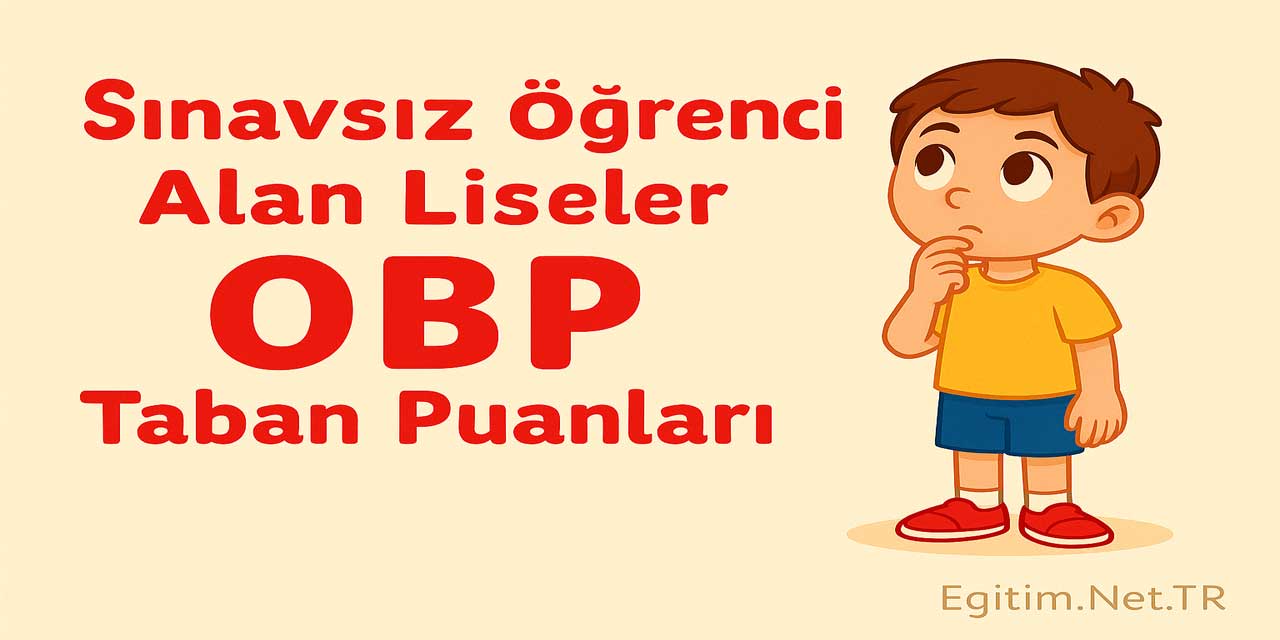 Amasya OBP ile Alan Liseler Taban Puanları 2025