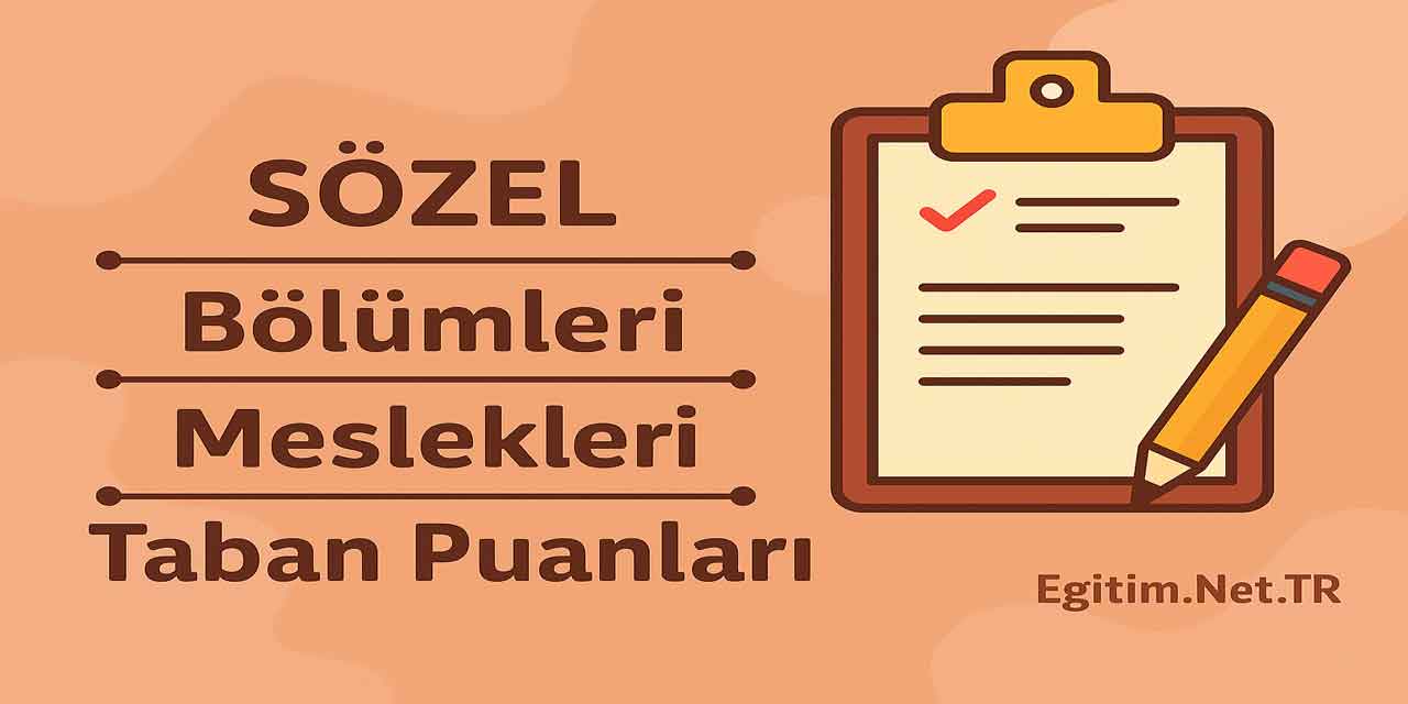 900 Bin  - 1 Milyon Sıralama ile Alan Sözel Bölümler 2025